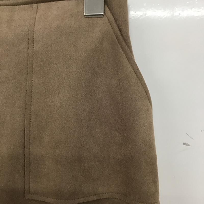 シンプリシテェ Simplicite スカート ひざ丈スカート スウェード 無地 茶 / ブラウン / レディース USED 古着 中古 10136512