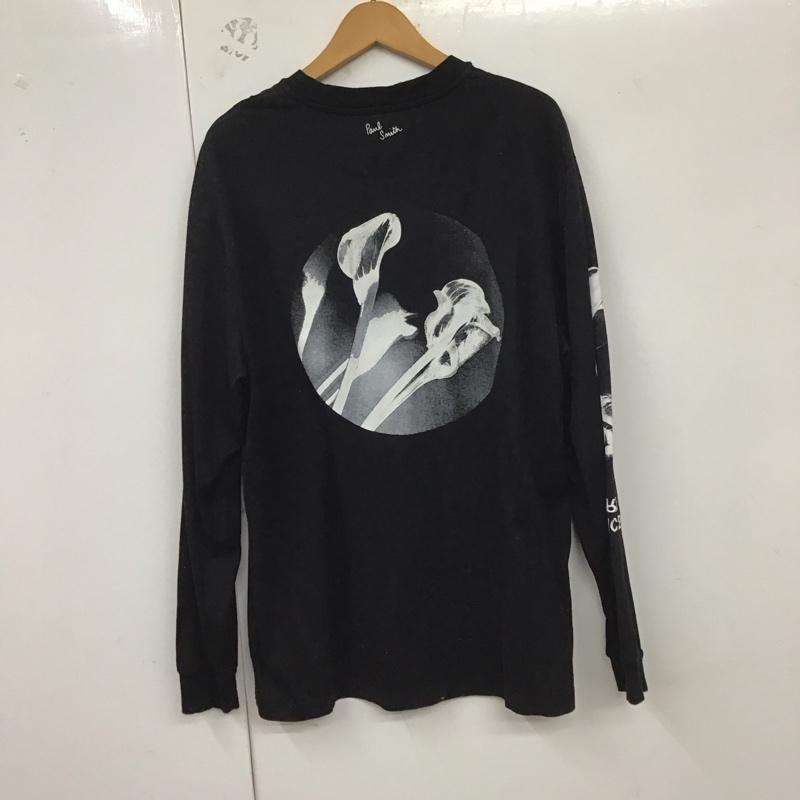 ポールスミス Paul Smith カットソー 長袖 長袖カットソー プリントTシャツ クルーネック XL プリント 黒 / ブラック / メンズ USED 古着 中古 10129500