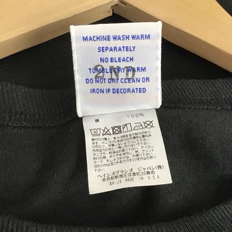 チャンピオン Champion カットソー 七分袖 七分丈カットソー クルーネックカットソー ラグラン M 無地 黒 / ブラック / メンズ USED 古着 中古 10128774