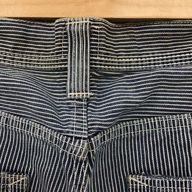 リー Lee パンツ ワークパンツ、ペインターパンツ JOHN’S CLOTHING ヒッコリー ブーツカット M ストライプ 白 / ホワイト / X インディゴ / インディゴ / メンズ USED 古着 中古 10131421