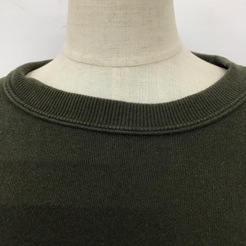 チャンピオン Champion トレーナー 長袖 C7-N001M スウェット 裏起毛 M ワンポイント カーキ / カーキ / レディース USED 古着 中古 10111425