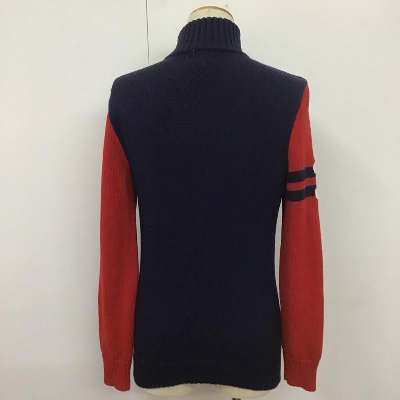 ポロバイラルフローレン Polo by RALPH LAUREN ニット、セーター 長袖 ハーフジップ ビッグポニー XL ワンポイント 紺 / ネイビー / X 赤 / レッド / メンズ USED 古着 中古 10110841
