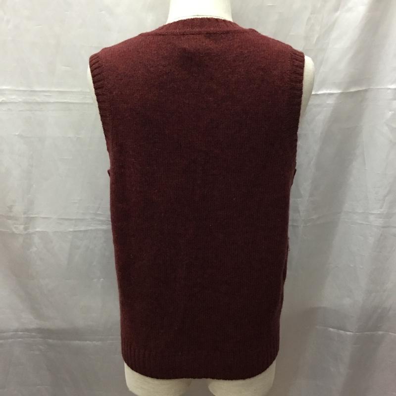 エルエルビーン L.L.Bean ベスト ベスト 0 FGQ6 Vネック ウール S 無地 えんじ / ワインレッド / メンズ USED 古着 中古 10112877