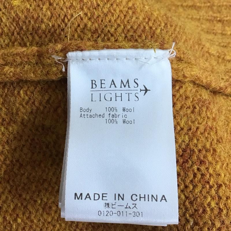 ビームスライツ BEAMS LIGHTS ニット、セーター 長袖 51-15-0080-012 シェットランド エルボーパッチ クルーネックニット S 無地 マスタード / マスタード / メンズ USED 古着 中古 10116152