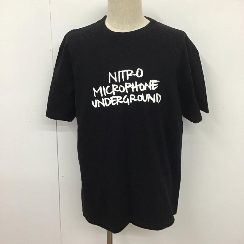 ナイトリッチ NITRICH Tシャツ 半袖 半袖カットソー プリントTシャツ クルーネックカットソー プリント 黒 / ブラック /  メンズ USED 古着 中古 10110877