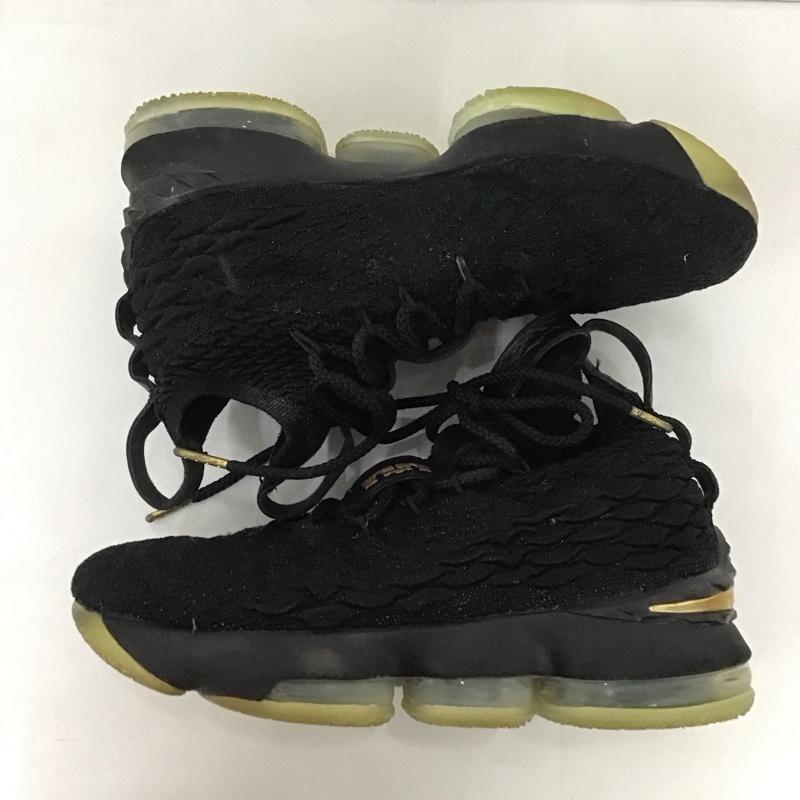 ナイキ NIKE スニーカー スニーカー 922811-006 GS LEBRON 15 24cm 24.0cm ワンポイント 黒 / ブラック / レディース USED 古着 中古 10125686