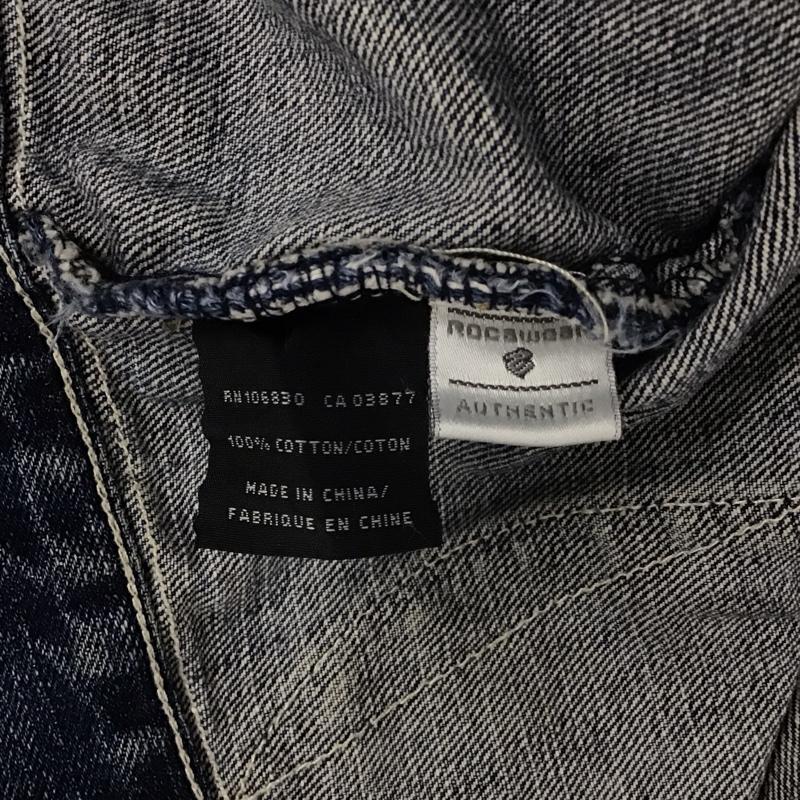 ロカウェア ROCAWEAR ジャケット、上着 ジャケット、ブレザー デニムジャケット Gジャン アウター カジュアルジャケット XL ロゴ、文字 インディゴ / インディゴ / メンズ USED 古着 中古 10130314