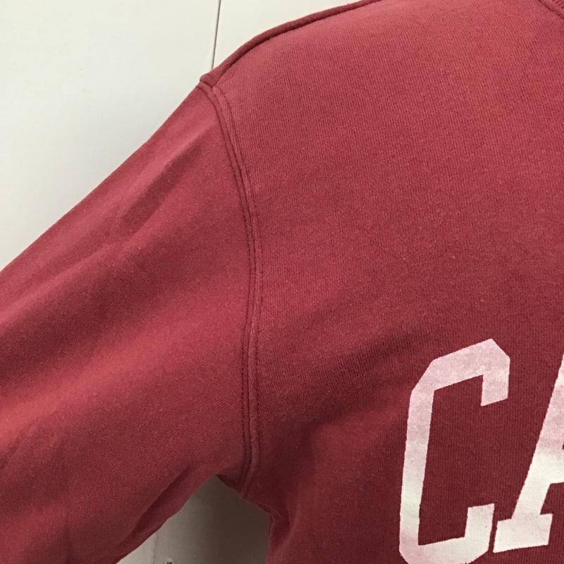 ホス HOSU トレーナー 長袖 長袖トレーナー スウェット クルーネック リブスウェットカットソー 36 ロゴ、文字 えんじ / ワインレッド /  メンズ USED 古着 中古 10120023