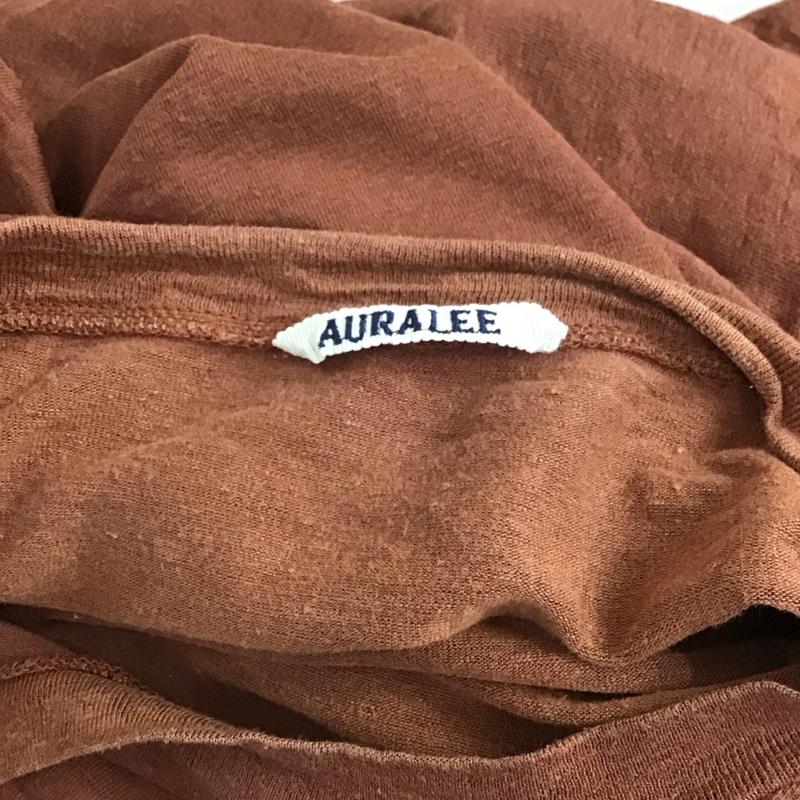 オーラリー AURALEE Tシャツ 半袖 a21st02lt ストレッチリネンジャージーカットソー 半袖カットソー 4 無地 茶 / ブラウン / メンズ USED 古着 中古 10113630