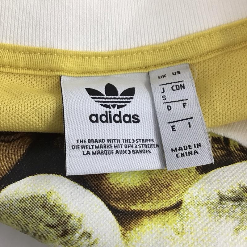 アディダス adidas Tシャツ 半袖 FL4141 フィオルッチ Vネック 天使 S プリント 黄 / イエロー / レディース USED 古着 中古 10121090
