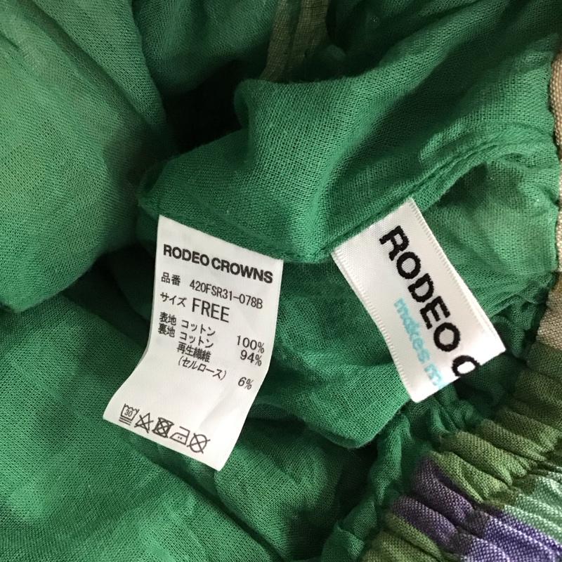 ロデオクラウンズ Rodeo Crowns スカート ロングスカート 420FSR31-078B BIG CHECKマキシスカート FREE チェック マルチカラー / マルチカラー / レディース USED 古着 中古 10134225