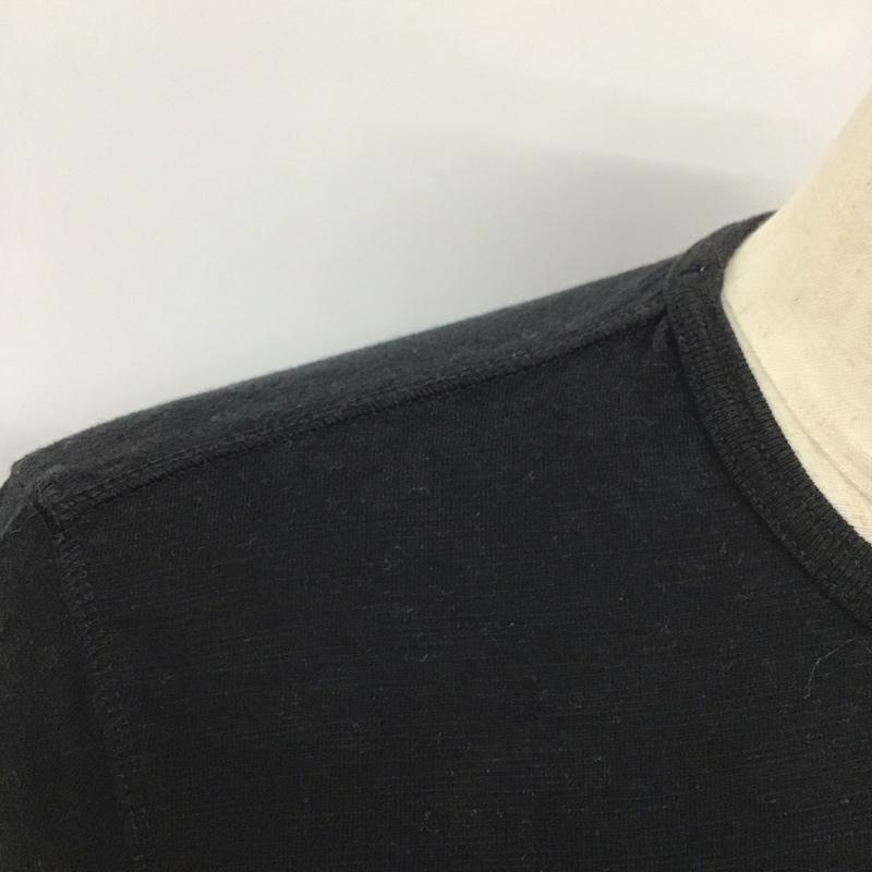 トミーヒルフィガー TOMMY HILFIGER カットソー 長袖 長袖カットソー クルーネックカットソー ロングスリーブカットソー S ロゴ、文字 黒 / ブラック / メンズ USED 古着 中古 10113737