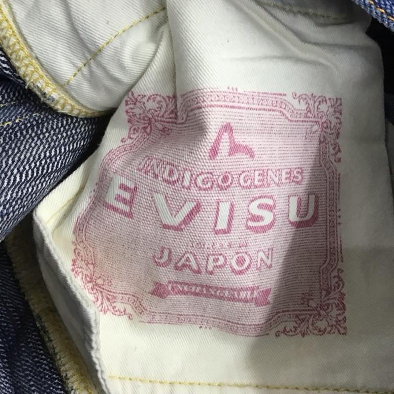 エヴィス EVISU パンツ デニム、ジーンズ 33インチ 無地 X プリント インディゴ / インディゴ /  メンズ USED 古着 中古 10128519