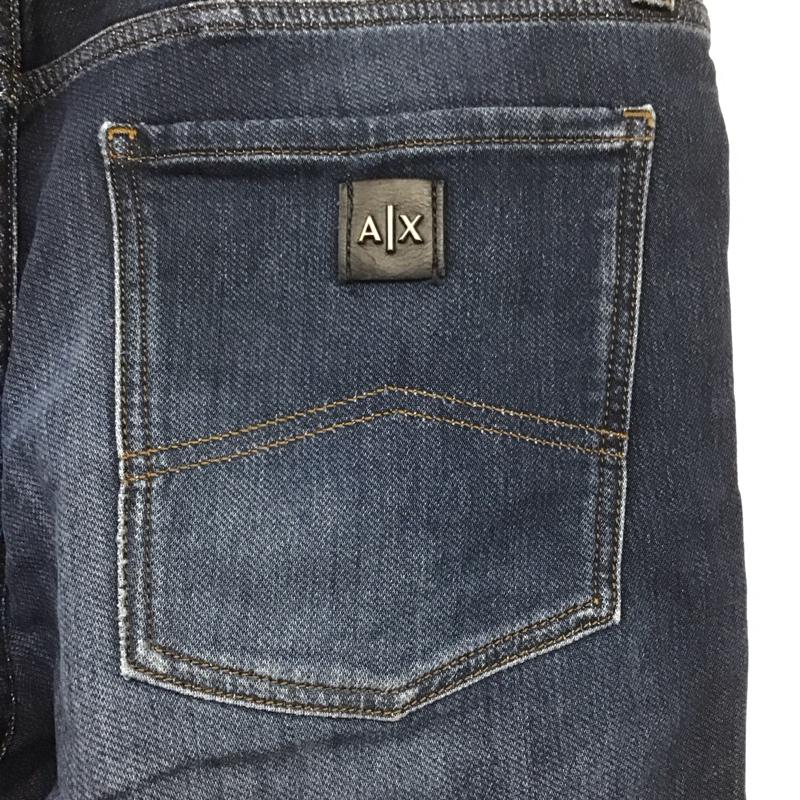 アルマーニエクスチェンジ ARMANI EXCHANGE パンツ デニム、ジーンズ デニムパンツ スリムパンツ カジュアルパンツ ストレッチパンツ 34インチ 無地 インディゴ / インディゴ / メンズ USED 古着 中古 10132913