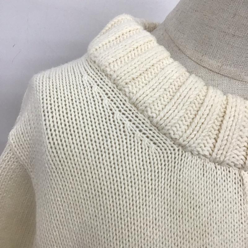 バーバリーブルーレーベル BURBERRY BLUE LABEL カーディガン 長袖 E1N03-351-02 クルーネック 38 無地 アイボリー / アイボリー / レディース USED 古着 中古 10107548