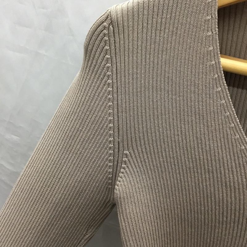 ザラ ZARA カットソー 長袖 M 無地 ベージュ / ベージュ / レディース USED 古着 中古 10121969