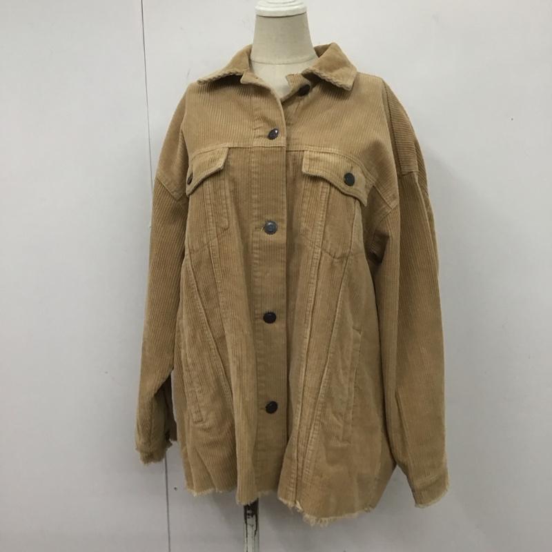 ザラ ZARA ジャケット、上着 ジャケット、ブレザー 8372 227 711 コーデュロイ オーバーサイズ M 無地 ベージュ / ベージュ / レディース USED 古着 中古 10107518