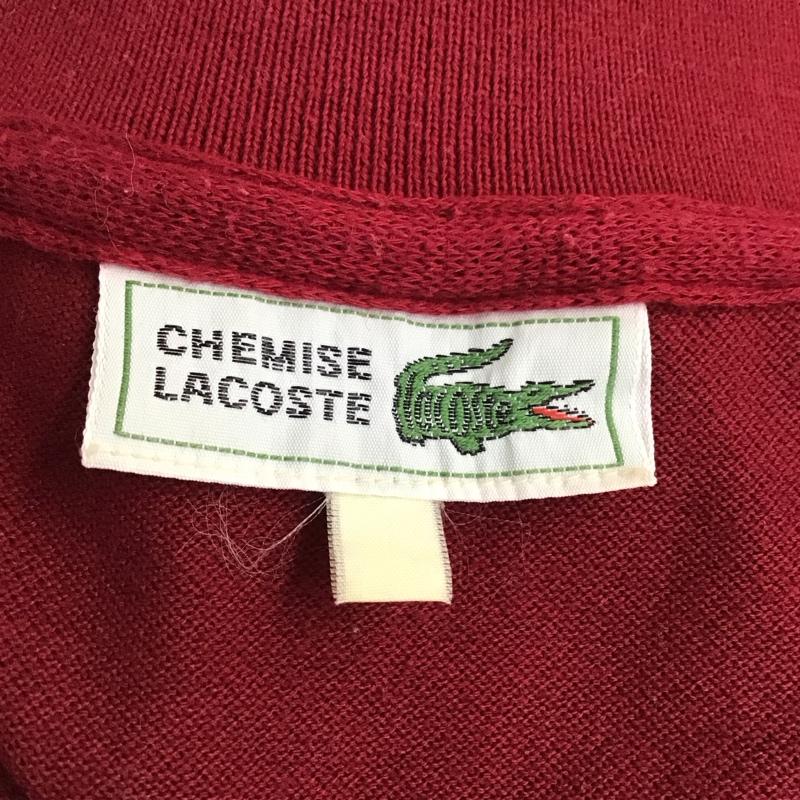 ラコステ LACOSTE ポロシャツ 長袖 ワニ ワンポイント えんじ / ワインレッド / レディース USED 古着 中古 10116163
