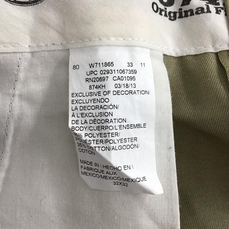 ディッキーズ Dickies パンツ ワークパンツ、ペインターパンツ ワークパンツ ワイドパンツ カジュアルパンツ 33インチ 無地 ベージュ / ベージュ /  メンズ USED 古着 中古 10122751