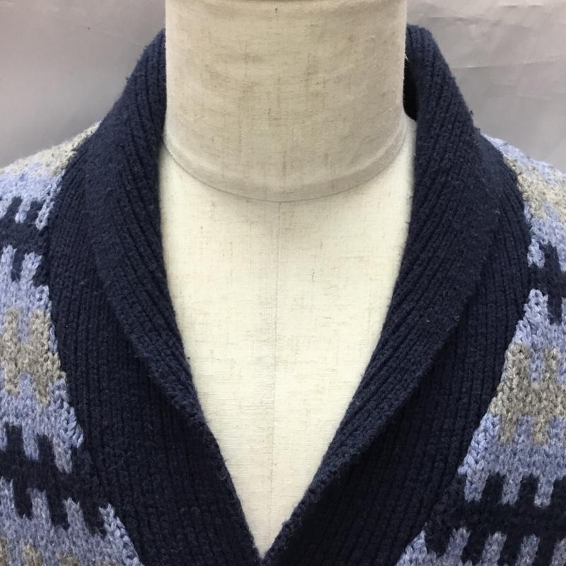 トミーヒルフィガー TOMMY HILFIGER カーディガン 長袖 長袖カーディガン 長袖カットソー ニット リブニット 前ボタン S 総柄 マルチカラー / マルチカラー / メンズ USED 古着 中古 10113538