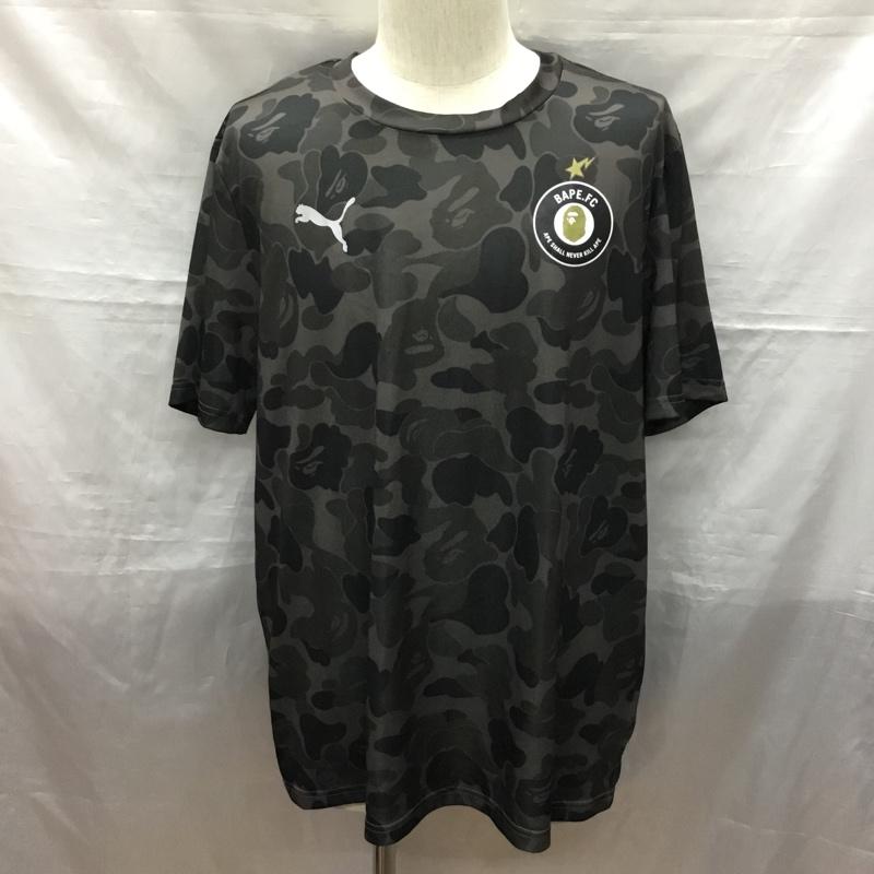 アベイシングエイプ A BATHING APE Tシャツ 半袖 PUMA スポーツウェア カモ柄 迷彩 XL ワンポイント マルチカラー / マルチカラー / メンズ USED 古着 中古 10121241