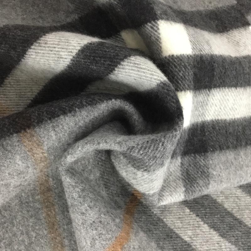 バーバリー BURBERRY マフラー マフラー カシミア フリンジ 8016395 チェック 灰 / グレー / X 黒 / ブラック / X 白 / ホワイト / X ベージュ / ベージュ / レディース USED 古着 中古 10123635