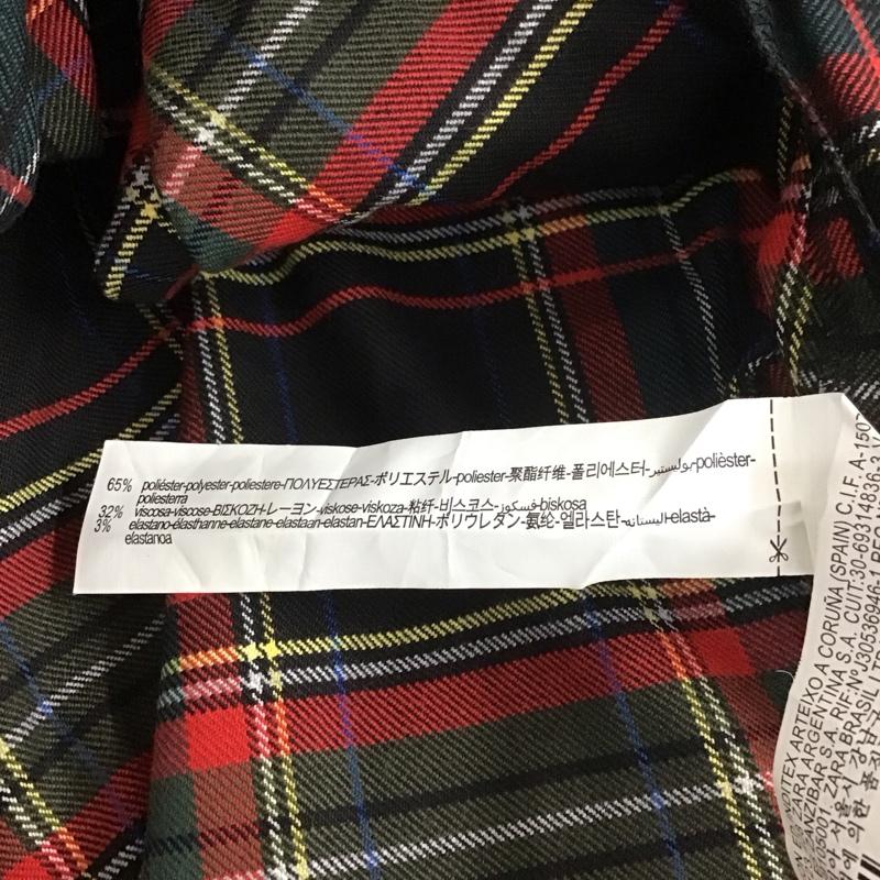 ザラ ZARA スカート ロングスカート 4886 248 800 ベルト付き XS チェック マルチカラー / マルチカラー / レディース USED 古着 中古 10111422