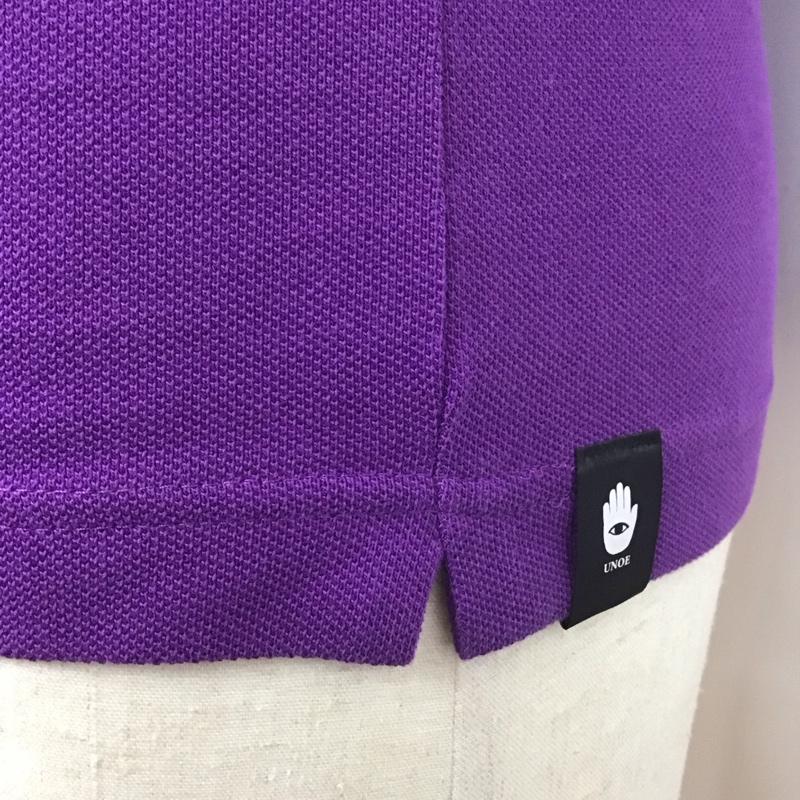 クリームソーダ CREAMSODA ポロシャツ 半袖 半袖ポロシャツ カラーシャツ 半袖カットソー S ロゴ、文字 紫 / パープル /  メンズ USED 古着 中古 10113113