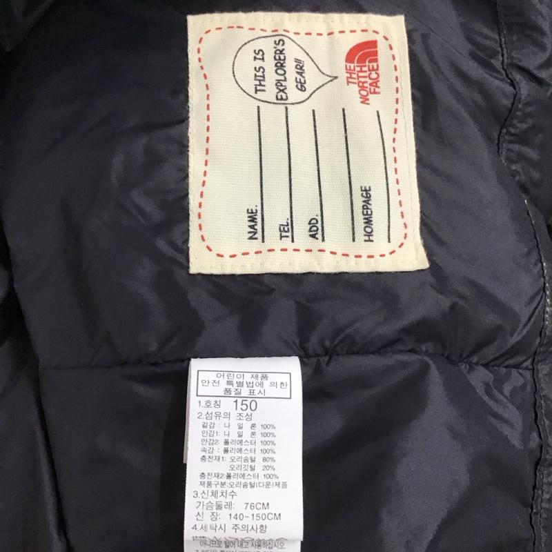 ザノースフェイス THE NORTH FACE ジャケット、上着 ダウンジャケット 150cm 150cm ロゴ、文字 X 無地 黒 / ブラック / ボーイズ USED 古着 中古 10131557