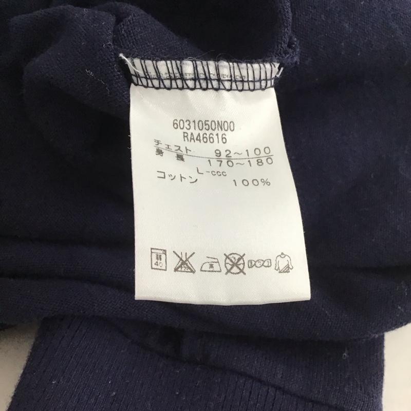 カンタベリーオブニュージーランド CANTERBURY OF NEW ZEALAND ポロシャツ 長袖 長袖ポロシャツ 長袖カットソー カラーシャツ L ロゴ、文字 紺 / ネイビー / メンズ USED 古着 中古 10135498