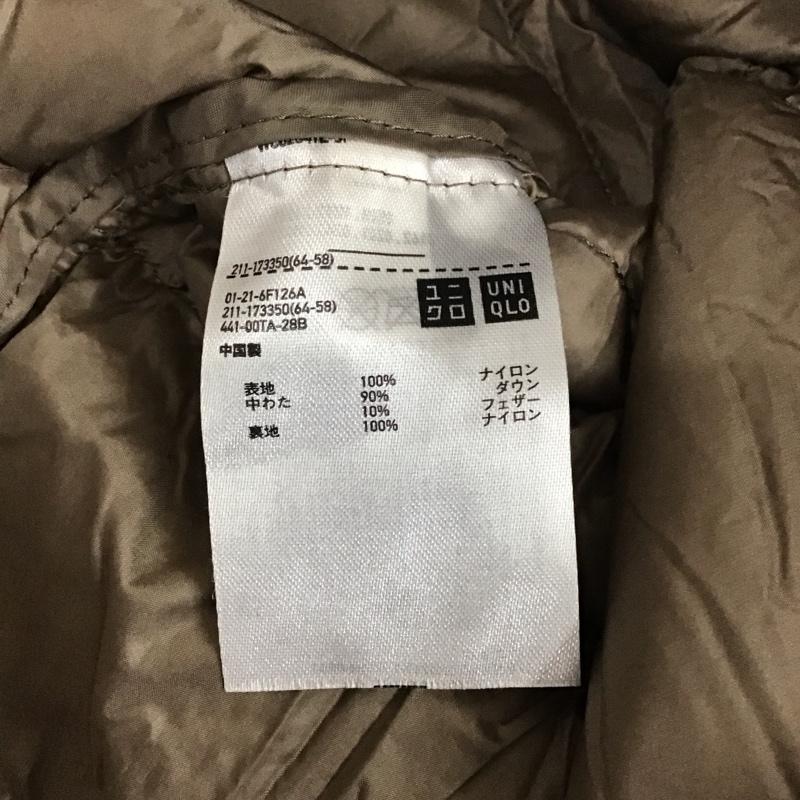 ユニクロ UNIQLO ジャケット、上着 ジャケット、ブレザー 211-173350 ウルトラライトダウン ダウンジャケット ジップアップジャケット XL 無地 茶 / ブラウン / レディース USED 古着 中古 10118003