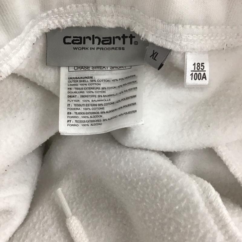 カーハート Carhartt パンツ ショートパンツ I028950 スウェット 裏起毛 CHASE SWEAT SHORT XL ワンポイント 白 / ホワイト / メンズ USED 古着 中古 10112681