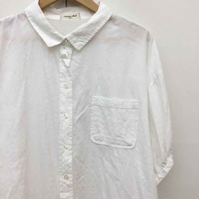 サマンサモスモス Samansa Mos2 シャツ、ブラウス 半袖 FREE 無地 白 / ホワイト / レディース USED 古着 中古 10139194