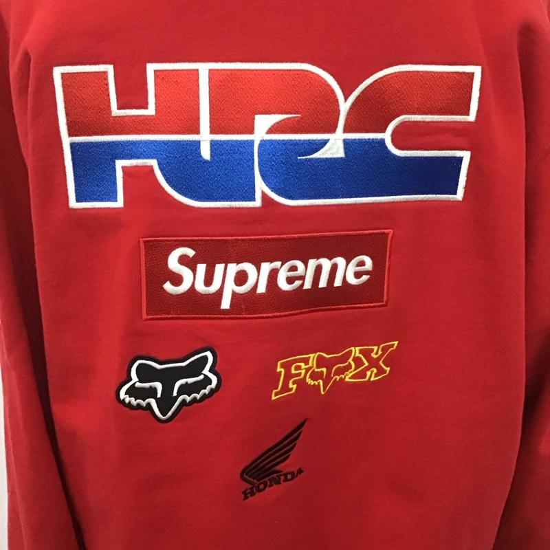 シュプリーム Supreme トレーナー 長袖 19AW HondaFoxRacingHRCCREWNECK スウェット 長袖トレーナー XL ロゴ、文字 赤 / レッド / メンズ USED 古着 中古 10107384