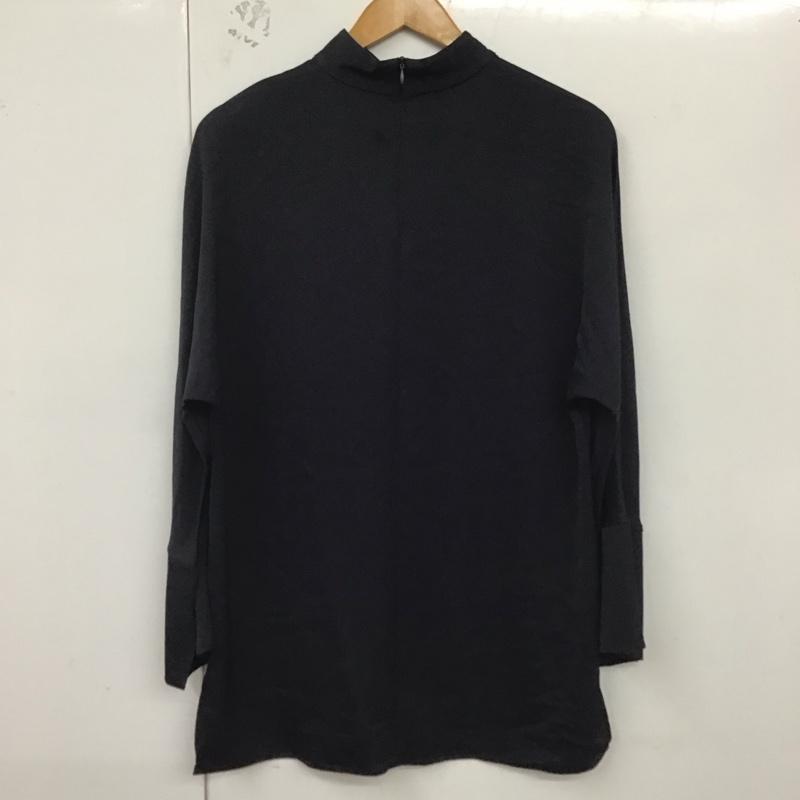 ザラウーマン ZARA WOMAN シャツ、ブラウス 長袖 長袖シャツ 無地シャツ スタンドカラーシャツ M 無地 紺 / ネイビー / レディース USED 古着 中古 10129534