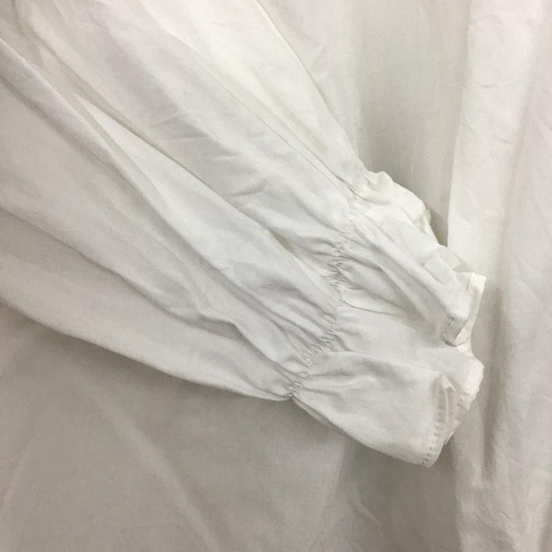 ザラ ZARA シャツ、ブラウス 長袖 M 無地 白 / ホワイト / X 黒 / ブラック / レディース USED 古着 中古 10137412