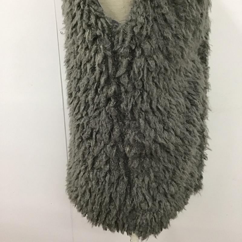 アズールバイマウジー AZUL BY MOUSSY ベスト ベスト 250CAA80-390H POODLE FUR VEST M 無地 灰 / グレー / レディース USED 古着 中古 10126639