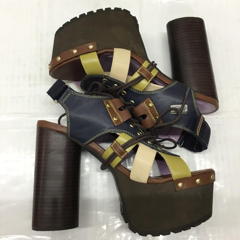 ヨースケ YOSUKE サンダル サンダル 2601028 厚底 プラットフォーム 24.5cm 24.5cm 無地 茶 / ブラウン / X 紺 / ネイビー / X ベージュ / ベージュ / X カーキ / カーキ / レディース USED 古着 中古 10109204