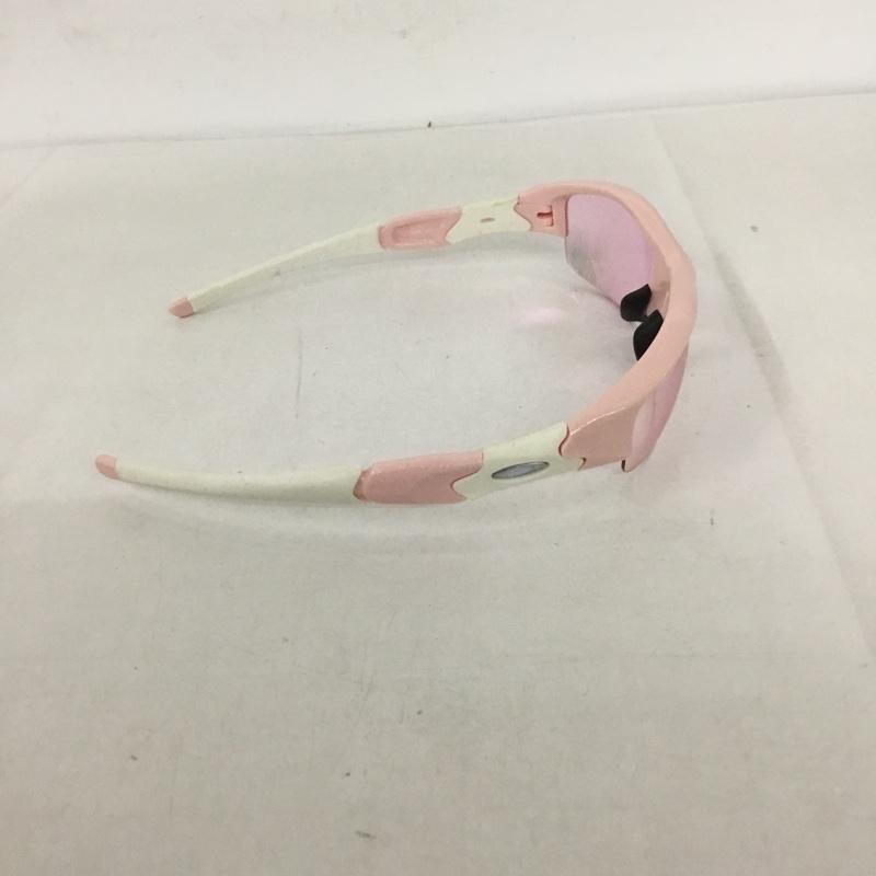 オークリー OAKLEY めがね・サングラス サングラス 03-886J FLAK JACKET スポーツサングラス ミラーレンズ 箱有 ロゴ、文字 桃 / ピンク / メンズ USED 古着 中古 10129389