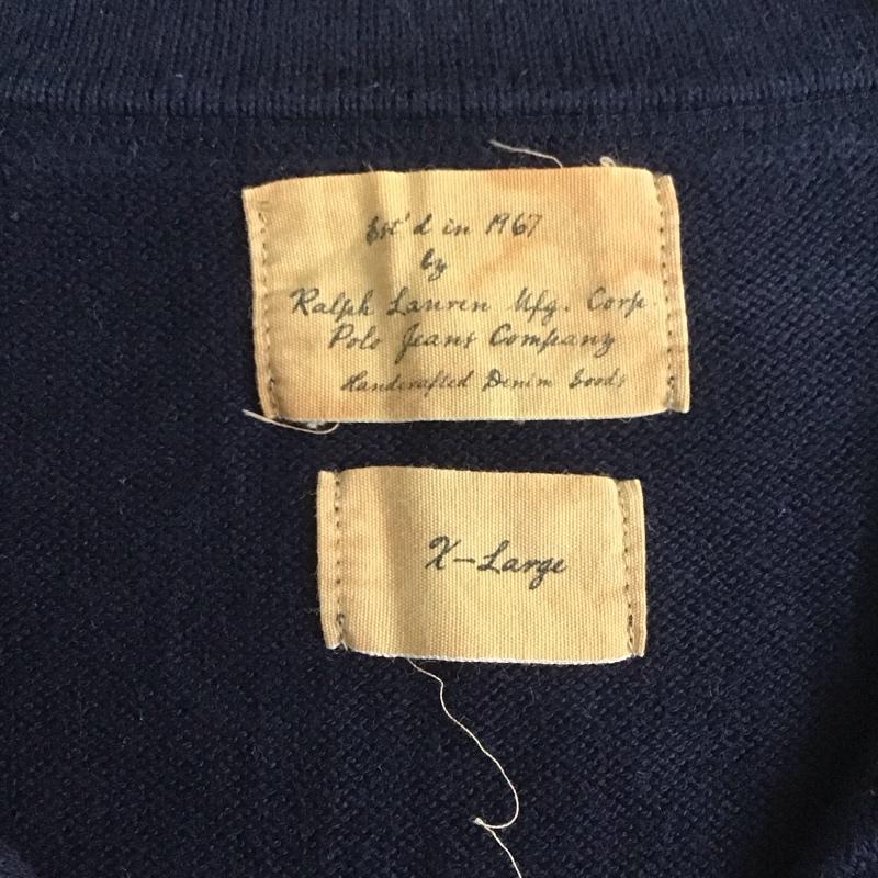ラルフローレン RALPHLAUREN カットソー 長袖 長袖カットソー ヘンリーネックカットソー ロングスリーブカットソー XL 無地 紺 / ネイビー / メンズ USED 古着 中古 10108039