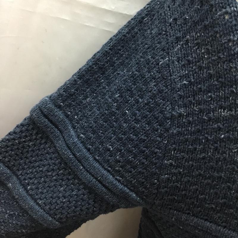 レイジブルー RAGEBLUE ニット、セーター 長袖 長袖ニットカットソー ニット セーター クルーネックニット M 無地 紺 / ネイビー / メンズ USED 古着 中古 10109440