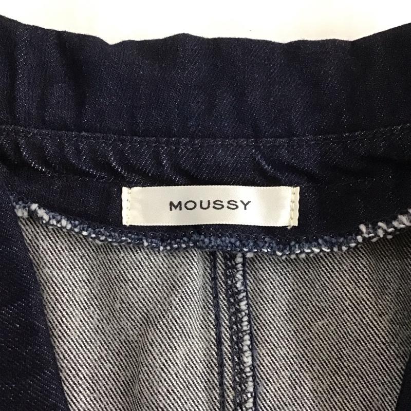 マウジー MOUSSY ワンピース ロングスカート 010ea711-5300 BIGCOLLARMIDIドレス 半袖デニムワンピース 前開シャツロングワンピース 2 無地 インディゴ / インディゴ / レディース USED 古着 中古 10122838