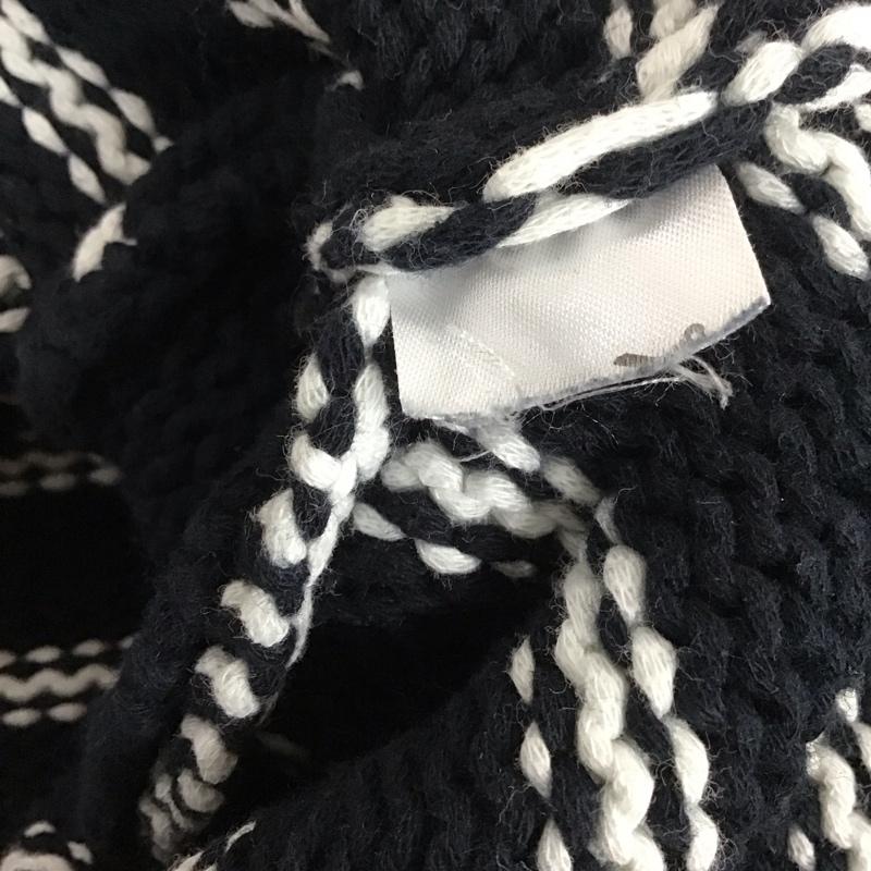 ザラ ZARA ニット、セーター 長袖 M ボーダー柄 紺 / ネイビー / レディース USED 古着 中古 10131570