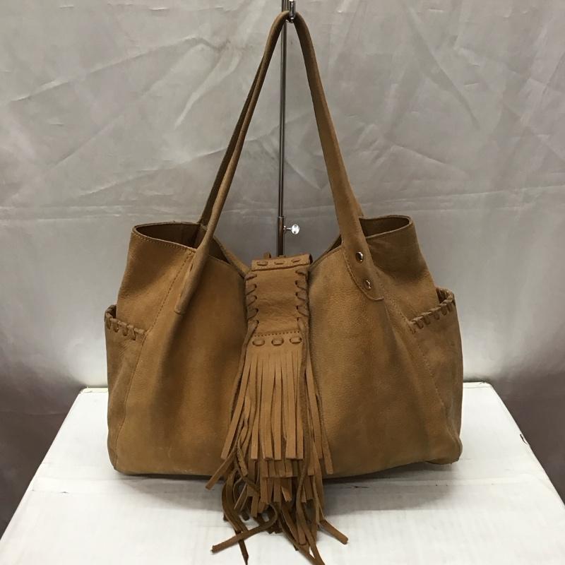 トレ TRES トートバッグ トートバッグ フリンジ 無地 茶 / ブラウン / レディース USED 古着 中古 10114287