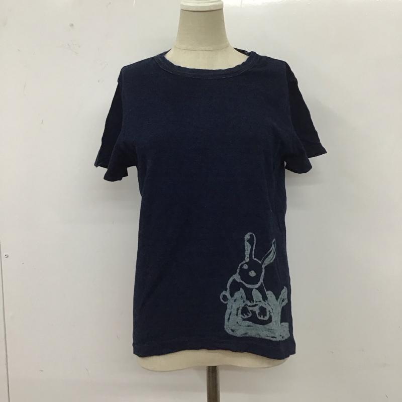フォーティーファイブアールピーエム 45RPM Tシャツ 半袖 うさぎ クルーネック 1 ワンポイント インディゴ / インディゴ / レディース USED 古着 中古 10112627