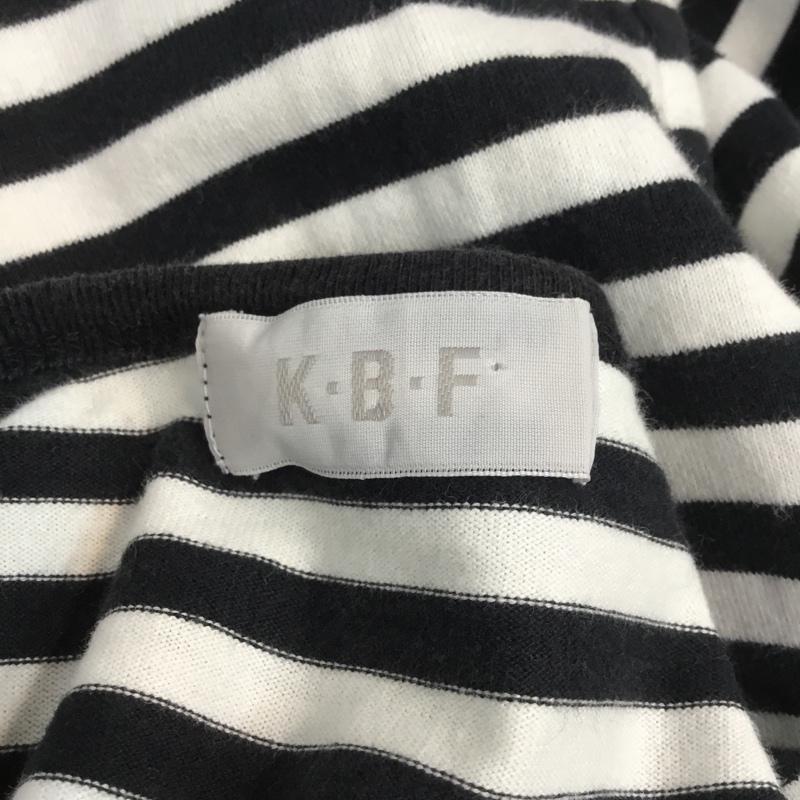 ケービーエフ KBF Tシャツ 長袖 ボーダー 38 ボーダー柄 白 / ホワイト / X 黒 / ブラック / レディース USED 古着 中古 10045200