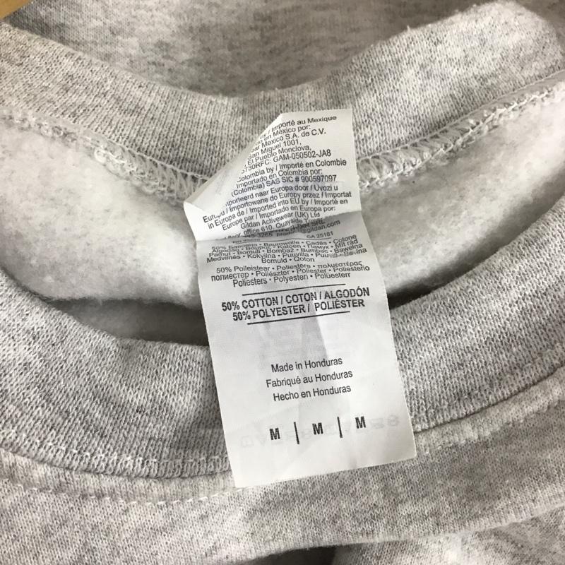 ギルダン GILDAN トレーナー 長袖 M プリント 灰 / グレー / メンズ USED 古着 中古 10130161