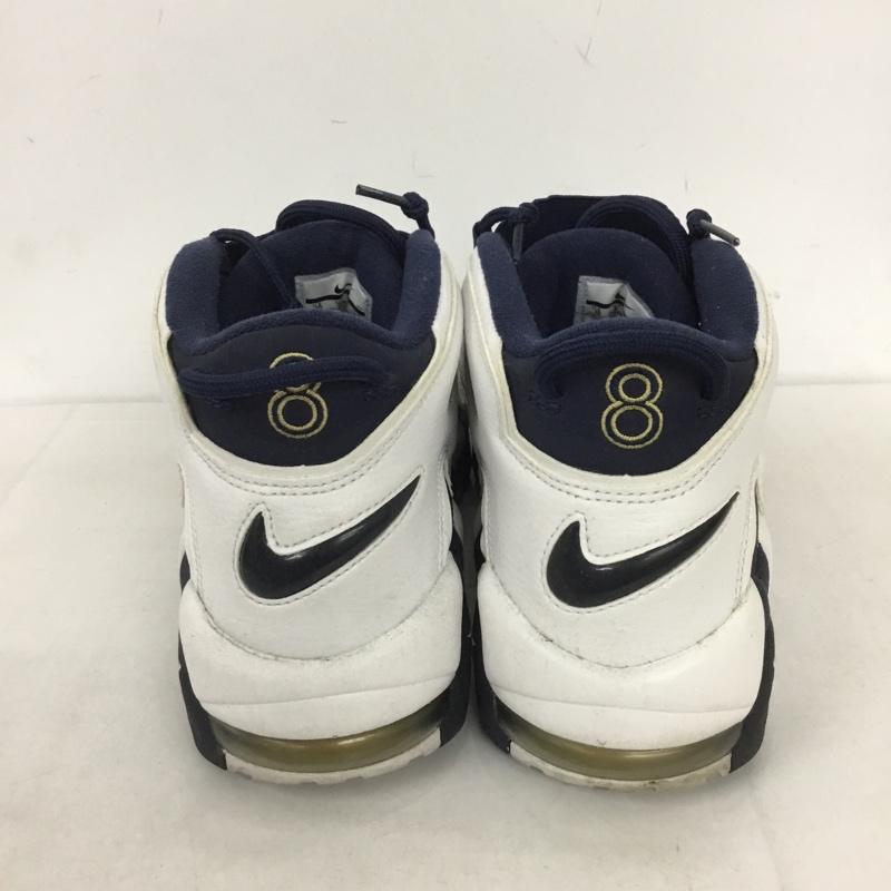 ナイキ NIKE スニーカー スニーカー 414962-104 AIR MORE UPTEMPO 28cm 28.0cm ロゴ、文字 白 / ホワイト / X 紺 / ネイビー / メンズ USED 古着 中古 10131667