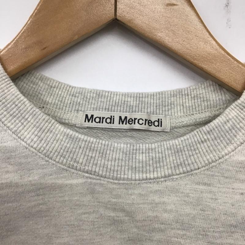 マルディメクルディ MARDI MERCREDI トレーナー 長袖 MM-01-CT100-0X クルーネック スウェット ロゴ、文字 灰 / グレー / レディース USED 古着 中古 10138948