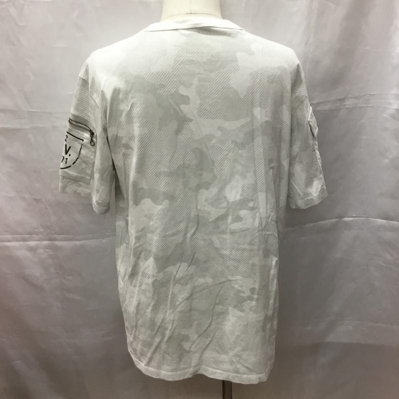 アヴィレックス AVIREX Tシャツ 半袖 半袖カットソー プリントTシャツ クルーネックカットソー XL ロゴ、文字 灰 / グレー /  メンズ USED 古着 中古 10108977
